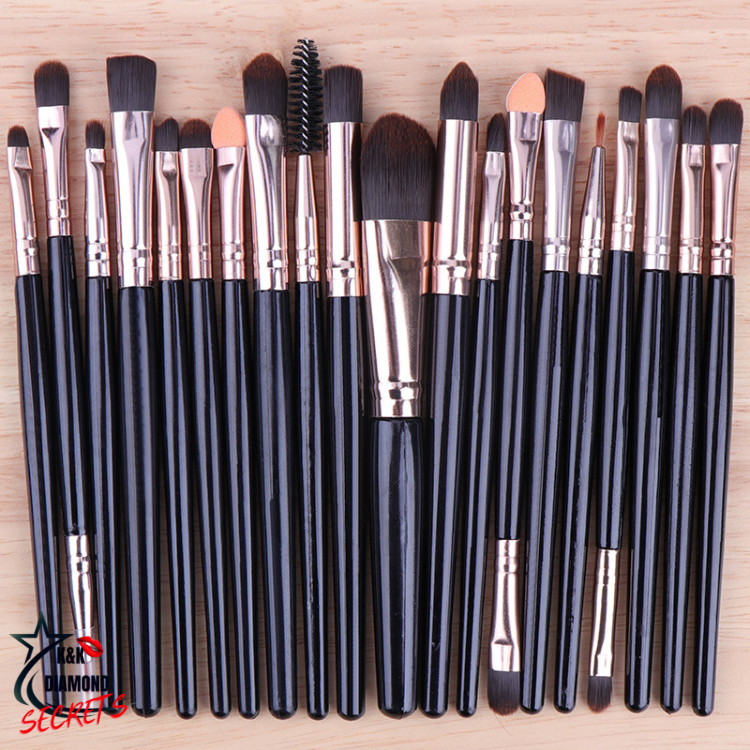 Conjunto de Pincéis Maquiagem Profissional Cabo Macio