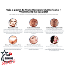 Limpeza de Pele Trans Resveratrol Premium Americano + Vitamina K2 - 50% DE DESCONTO + FRETE GRÁTIS