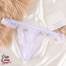 Calcinha Renda Coração Strass Romântica Sensual e Safada - 50% DE DESCONTO + FRETE GRÁTIS !