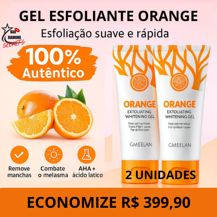 Esfoliante Gel Orange Acabe de Vez com Manchas Escuras _ Mais de 50% OFF + Frete Grátis !