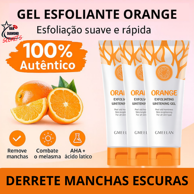 Esfoliante Gel Orange Acabe de Vez com Manchas Escuras _ Mais de 50% OFF + Frete Grátis !
