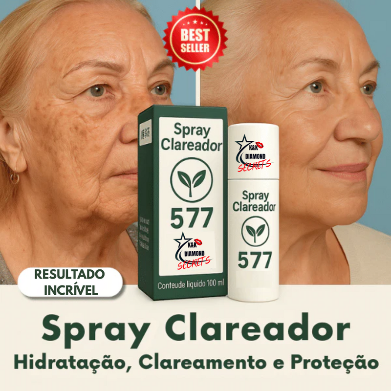 Clareador Spray Premium 577 – Elimine Manchas e Rejuvenesça Sua Pele _ Mais de 50% OFF + Frete Grátis !